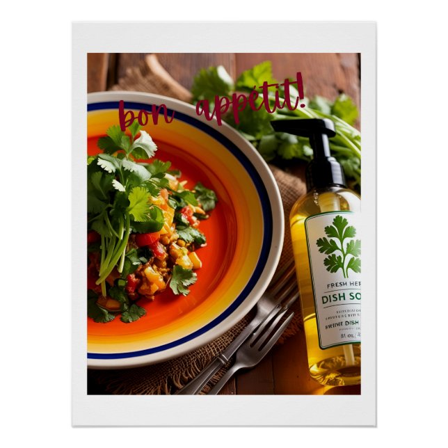 Poster Bon Appétit - Plaisanterie Anti-Cilantro Soap (Devant)