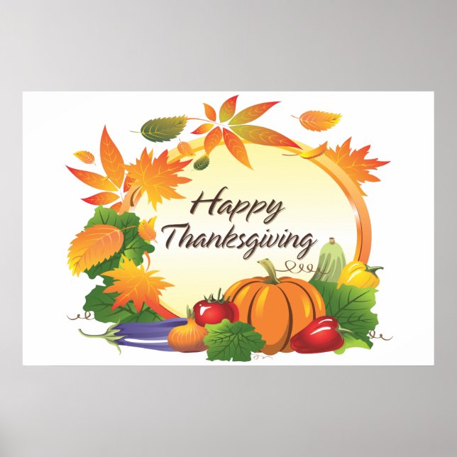 Poster bon thanksgiving 5B (Devant)