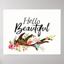 Bonjour Belle Antler et Fleurs