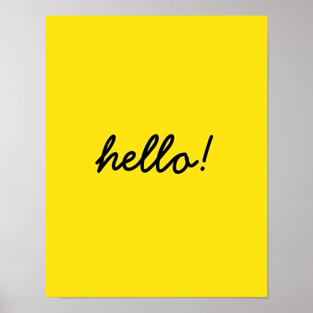 Poster bonjour design heureux (Devant)