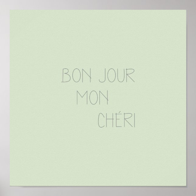 Poster Bonjour Mon Chéri (Devant)