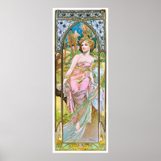 Poster Bonjour, Mucha