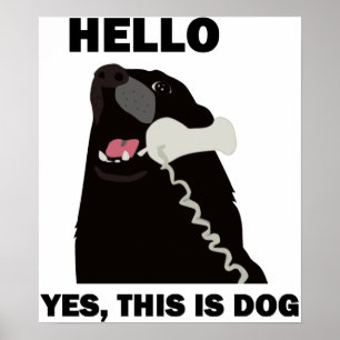 Poster BONJOUR OUI C'EST LE CHIEN téléphone
