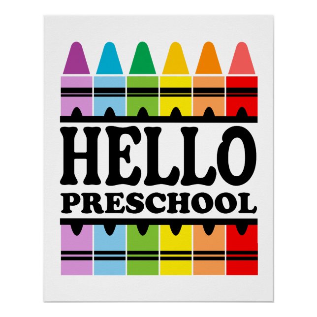Poster Bonjour préscolaire Retour à l'école (Devant)