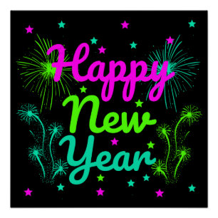 Poster Bonne fête du Nouvel An