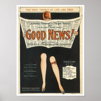 Poster Bonne nouvelle ! Couverture vintage