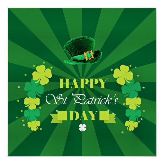 Poster Bonne Saint Patrick's Day (Devant)