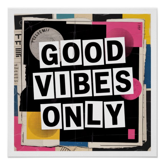 Poster Bonnes Vibrations Uniquement (Devant)
