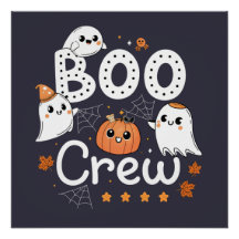Boo Crew Cute Halloween Ghosts et Citrouille