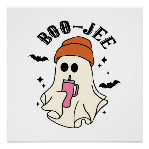 Poster Boo-Jee fantôme drôle inspiré de tumbler Halloween