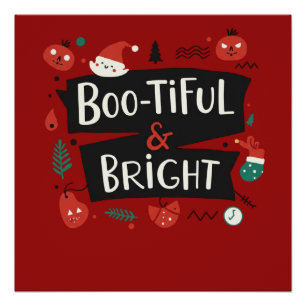 Poster Boo-tiful & Bright Festive Design