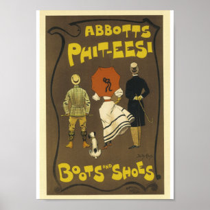 Poster Boots vintages de publicité française Abbots Phit-