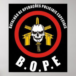 Poster BOPE Tropa De Elite Police Spéciale Brésilienne