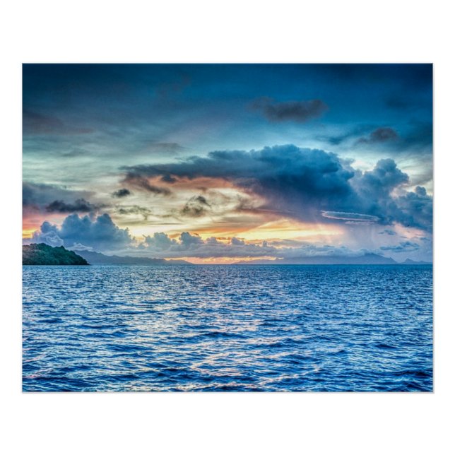 Poster Bora-bora, île du Pacifique Sud (Devant)