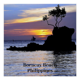 Poster Boracay Beach, Philippines,