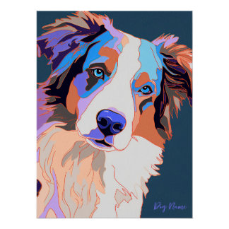 Poster Border Collie Dog 001 - Bruno Pokopen