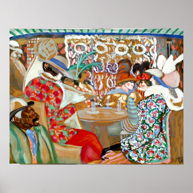 Poster Boris Grigoriev - Café Parisien (Devant)