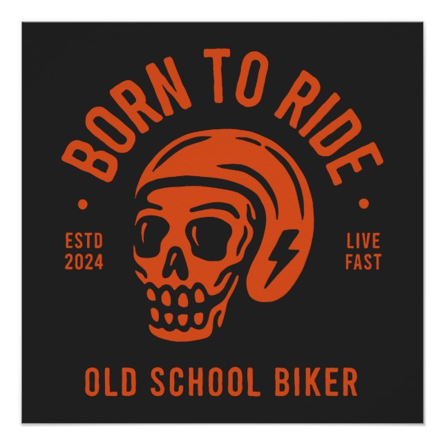 Poster Born to Ride (Devant)
