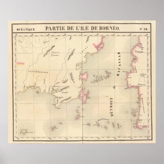 Poster Bornéo Océanie no 20 (Devant)