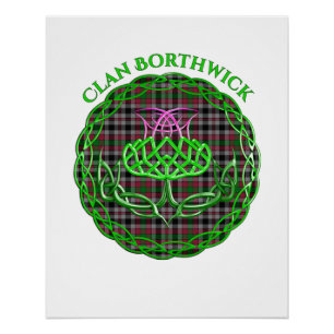 Poster Borthwick Scottish Tartan Celtic Thistle
