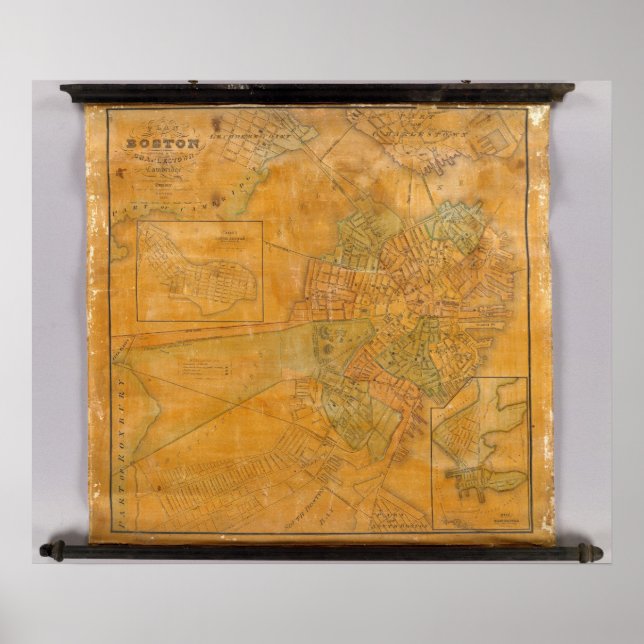 Poster Boston, Charlestown, Cambridge, Massachusetts (Devant)