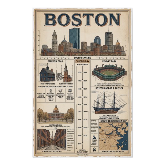 Poster Boston, États-Unis (Devant)