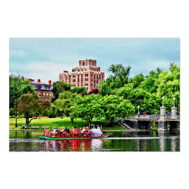 Poster Boston MA - Boston Public Garden (Devant)