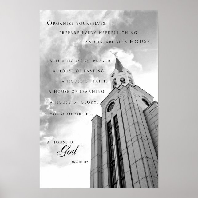 Poster - Boston Massachusetts LDS Temple (Devant)
