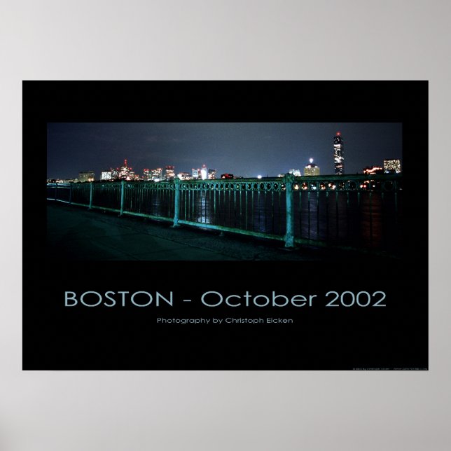 Poster Boston - Skyline@night (Devant)