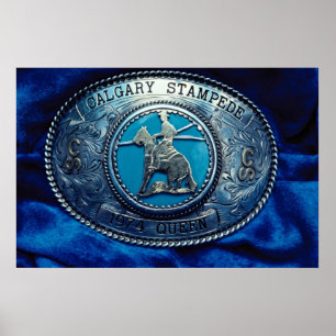 Poster Boucle de trophée de rodéo Cowboy, Alberta, Canada