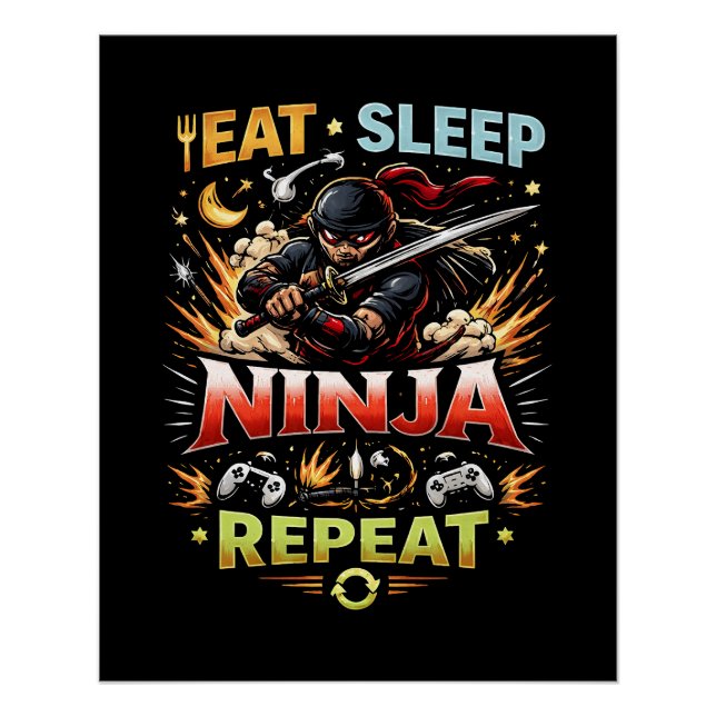 Poster Boucle de vie de ninja (Devant)