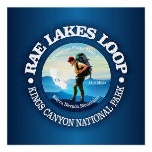 Poster Boucle Rae Lakes (C)