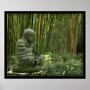 Poster Bouddha en bambou Imprimer -24x20 -autres tailles