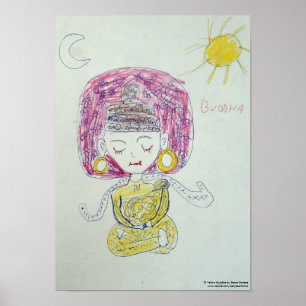 Poster Bouddha Jaune
