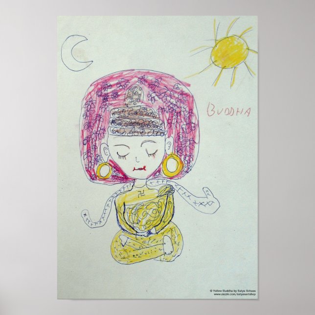 Poster Bouddha Jaune (Devant)