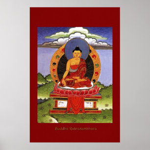 Poster Bouddha Ratnasambhava Série d'affiches d'art relig
