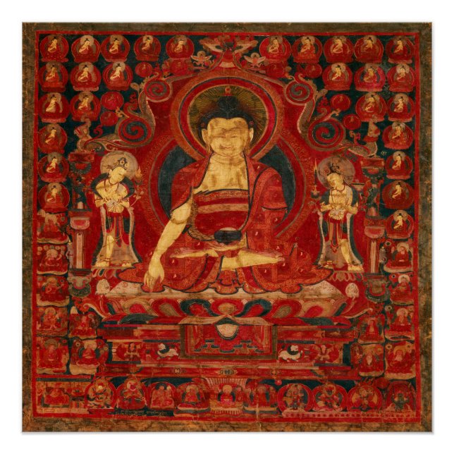Poster Bouddha Shakyamuni comme Seigneur des Munis (Devant)