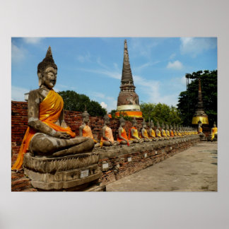 Poster Bouddhas d'Ayutthaya