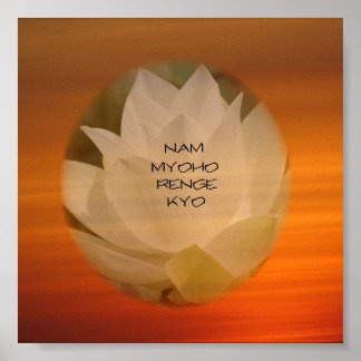 Poster bouddhiste SGI - Lotus "Nam Myoho Renge Kyo