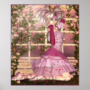 Poster Bouffée d'art Rose Imaginaire