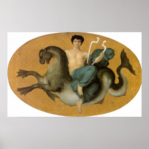 Poster Bouguereau - Arion sur un Cheval Marin