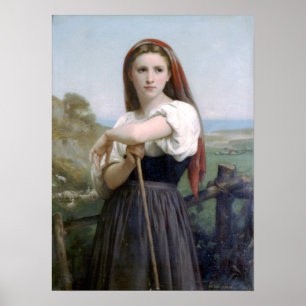 Poster Bouguereau - Jeune Bergere