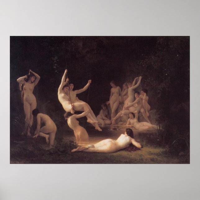Poster Bouguereau - La Nymphee (Devant)