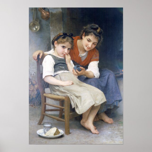 Poster Bouguereau - Petite Boudeuse (Devant)