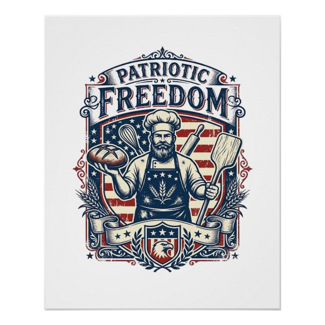 Poster Boulanger Sourdough Patriotique (Devant)