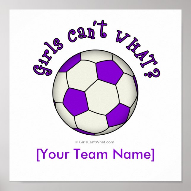 Poster Boule de football en violet (Devant)