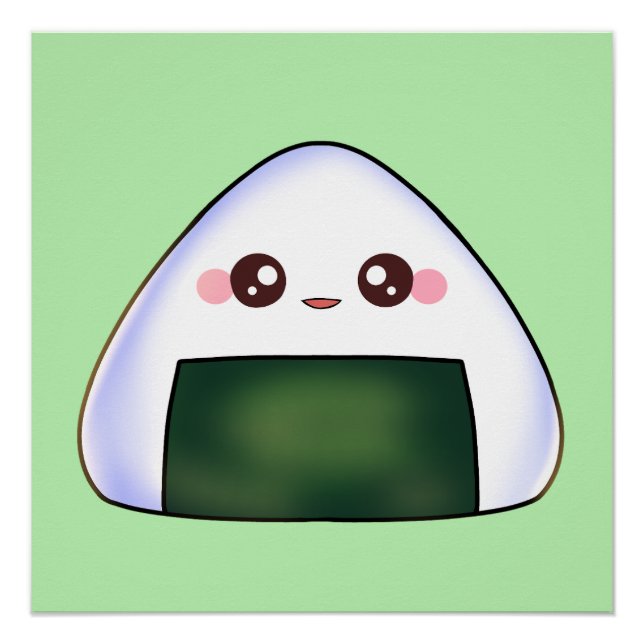 Poster Boule japonaise de riz Onigiri (Devant)