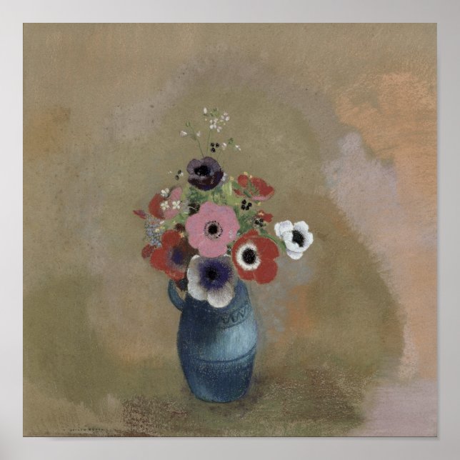 Poster Bouquet d'anémones (Devant)