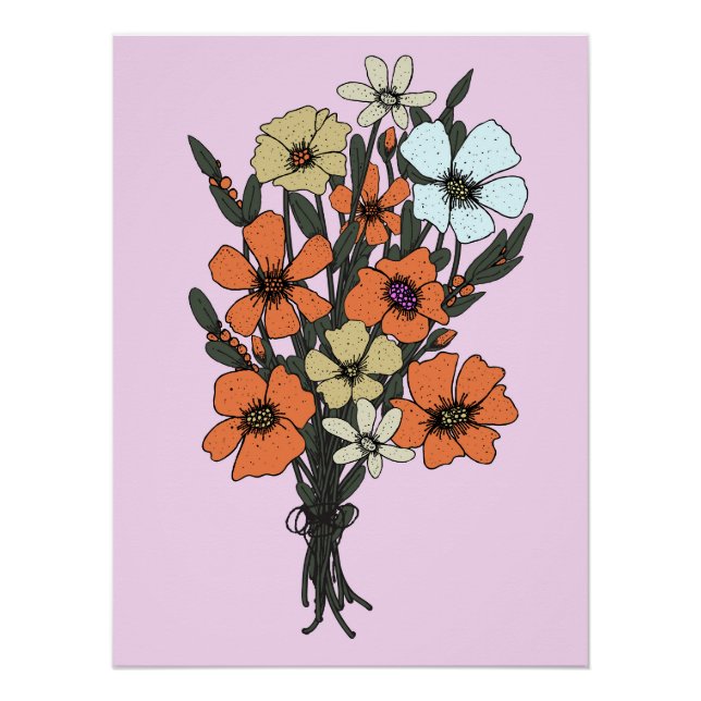 Poster Bouquet de fleurs (Devant)
