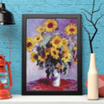 Poster Bouquet de tournesols de Claude Monet, Art Vintage<br><div class="desc">Bouquet of Sunflowers (1881) de Claude Monet est un vintage impressionniste peinture à la morue florale d'art. Fleurs jaunes fleuries du jardin. Un bouquet de tournesol de saison estivale dans un vase. À propos de l'artiste : Claude Monet (1840-1926) est un fondateur du mouvement de peinture impressionniste française, dont la...</div>